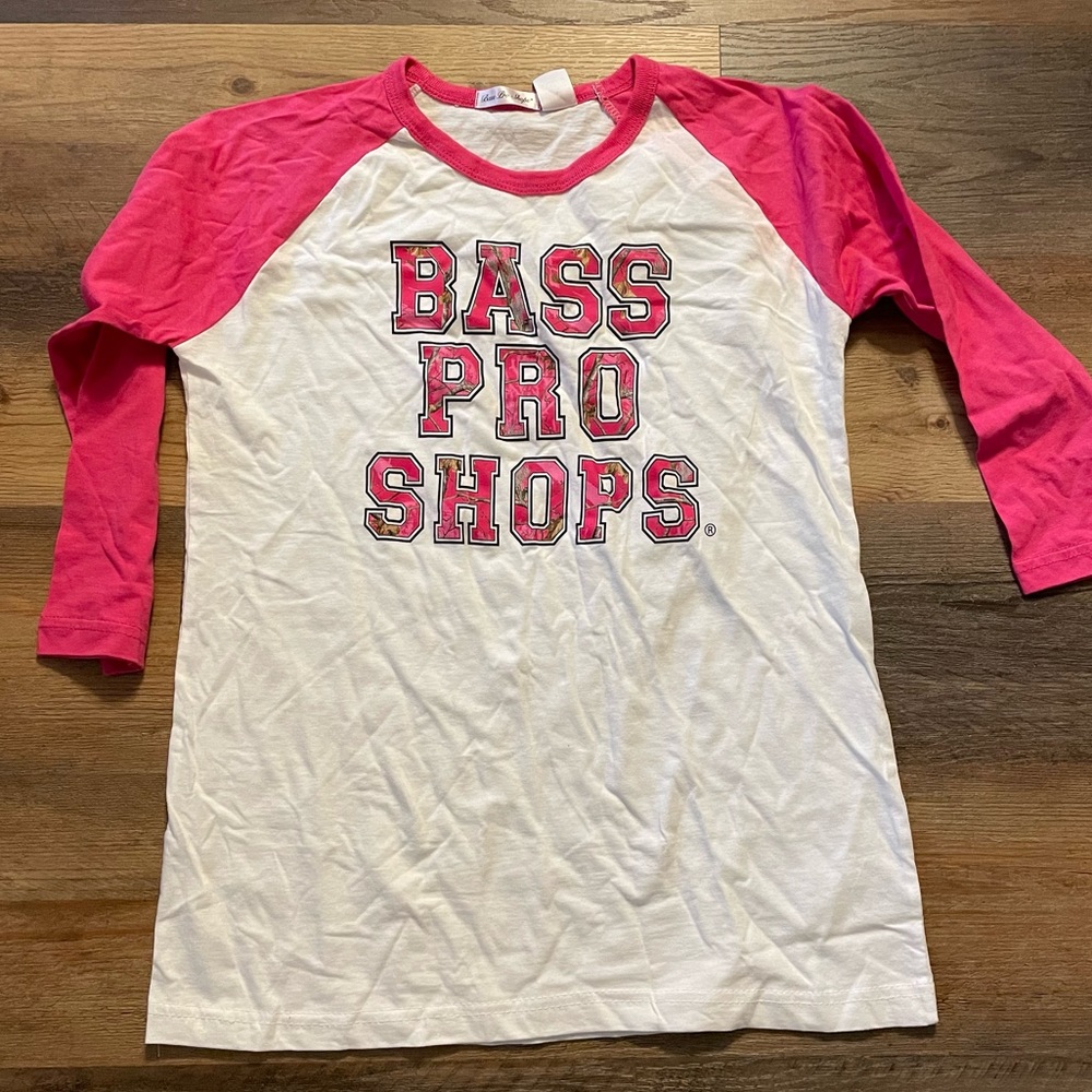 3/4 sleeve bass pro shops tee
